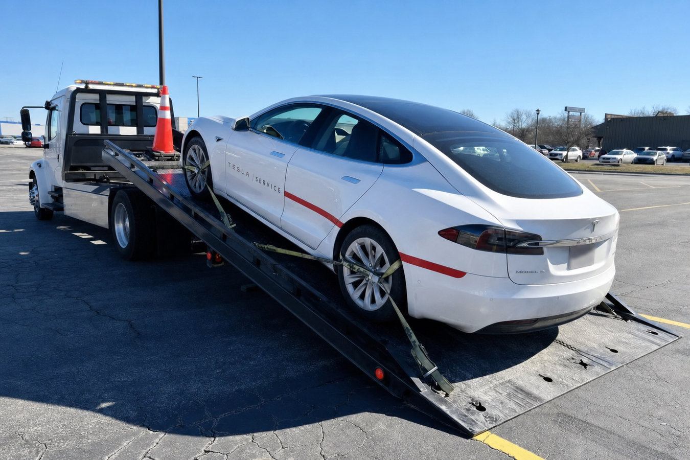 Flatbed towing